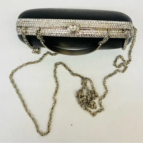 Daniella Tiny Purse W/ Rhinestones Handle & Cross-body Chain - Picture 7 of 7